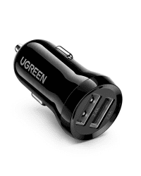 Ugreen 2x USB 24W 4,8 A (2x 2,4 A) car charger black (50875)
