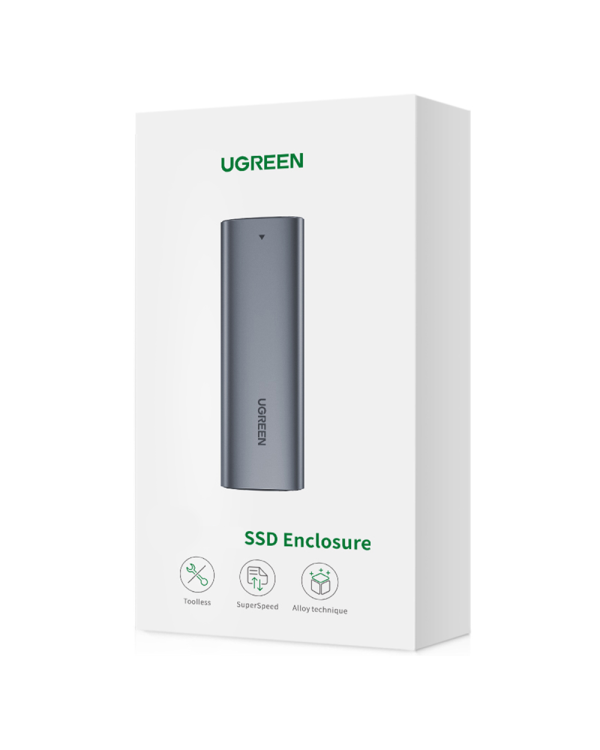 UGREEN CM400 M.2 B-Key Корпус для жестких дисков, NGFF, SATA (серый)