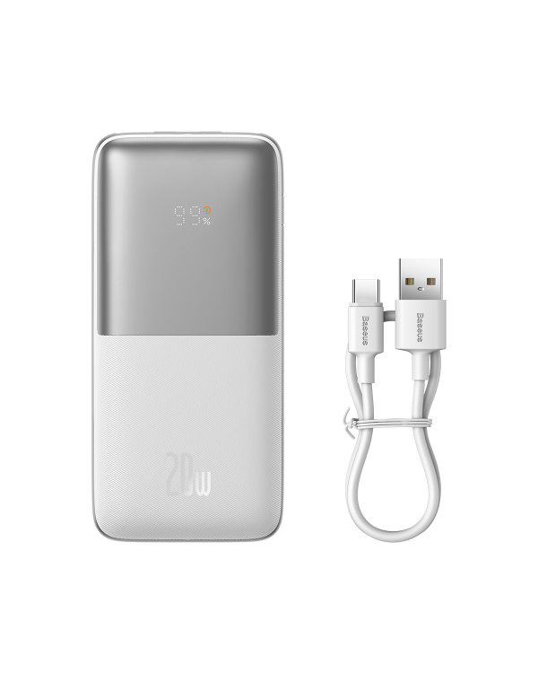 Powerbank Baseus Bipow Pro 10000mAh, 2xUSB, USB-C, 20W (white)