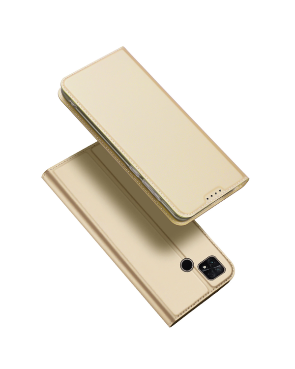 Dux Ducis Skin Pro Case for Xiaomi Poco C40 Flip Card Wallet Stand Gold