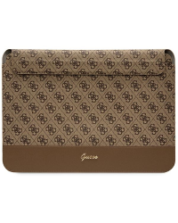 Guess Sleeve GUCS14PS4SGW 14" brown|brown 4G Stripe Metal Logo