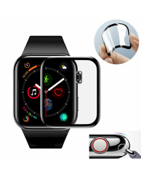 Fusion ceramic glass 9D защитное стекло для экрана Apple Watch 4 / 5 / 6 40mm черное
