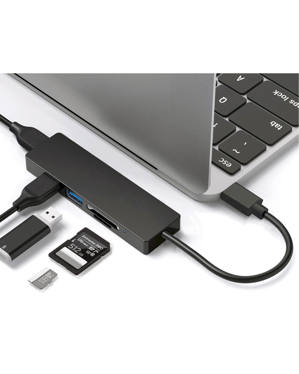 Platinet PMMA9846 разветвитель USB-C 4 x USB / SD кардридер