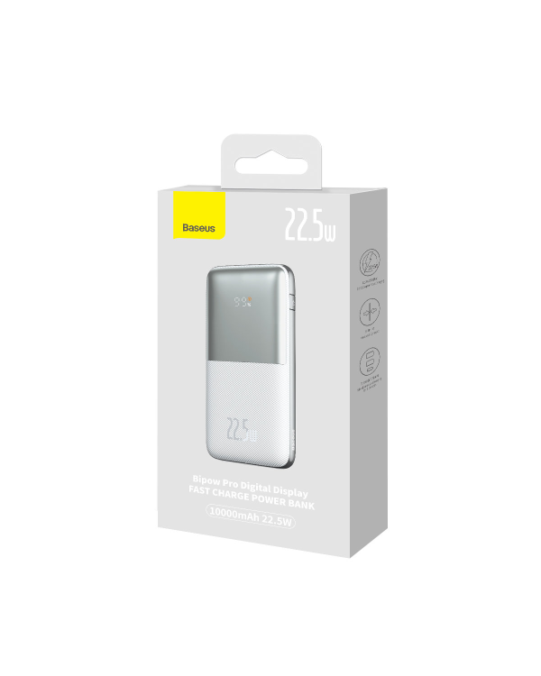 Baseus Bipow Pro powerbank 10000mAh 22.5W + USB 3A cable 0.3m white (PPBD040002)
