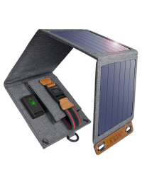 Choetech Foldable Travel Solar Solar Solar Charger 14W with USB 5V / 2.4A Solar Panel Gray (SC004)
