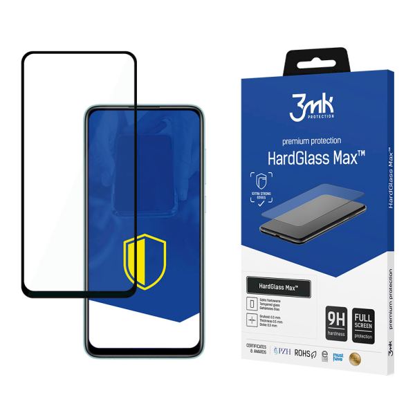 Обложка книги «Xiaomi Redmi Note 9 4G Black - 3mk HardGlass Max™ screen protector»
