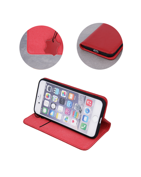 Fusion Genuine Leather книжка чехол для Xiaomi Redmi 12C красный