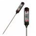 Electronic digital kitchen food thermometer probe for meat and wine black