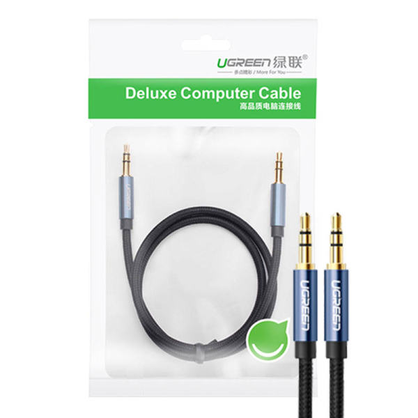 Обложка книги «Ugreen audio cable 2 x mini jack 3.5mm 0.5m blue (AV112)»