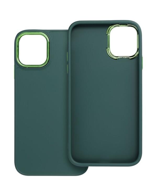 Силиконовый задний чехол Fusion Frame для Apple iPhone 15 Pro зеленый
