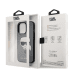 KLHCP13LSAKHSL Karl Lagerfeld PU Saffiano Karl Head Case for iPhone 13 Pro Silver