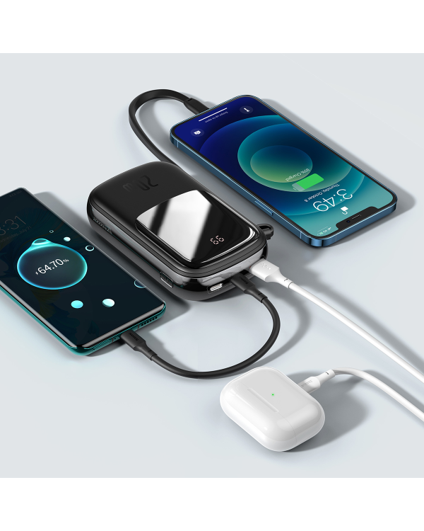 Powerbank Baseus Qpow PRO with cable, 20000mAh, 20W (Black)