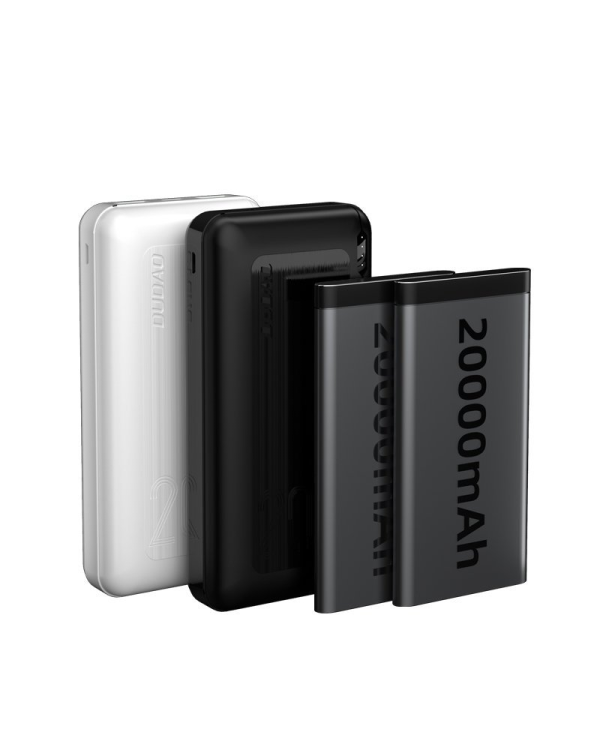 Dudao power bank 20000 mAh Power Delivery 20 W Quick Charge 3.0 2x USB | USB Type C white (K12PQ + white)