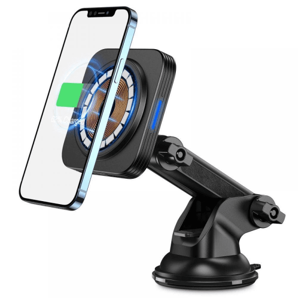 Обложка книги «ESR Halolock magnetic wireless MagSafe charger car dashboard black (18048-0)»