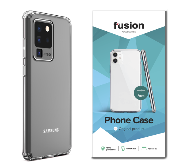 Fusion Ultra Clear Series 2 mm Силиконовый чехол для Samsung G980 / G981 Galaxy S20 / S20 5G Прозрачный (EU Blister)
