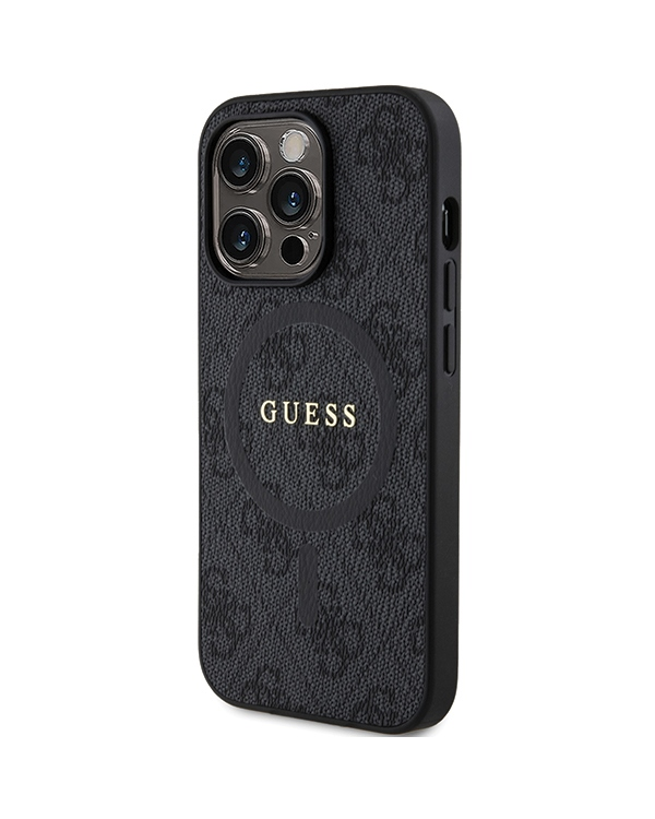 Дополнительное изображение книги «Guess GUHMP13XG4GFRK iPhone 13 Pro Max 6.7" czarny|black hardcase 4G Collection Leather Metal Logo MagSafe»