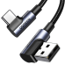 Угловой кабель USB-C - USB-A 2.0 UGREEN US176, 3A, 3 м (черный)
