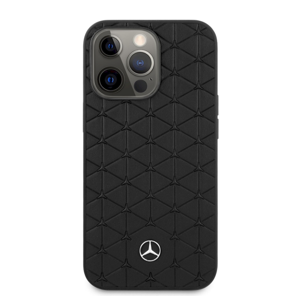Обложка книги «MEHCP13LSPSBK Mercedes Genuine Leather Quilted Hard Case for iPhone 13 Pro Black»