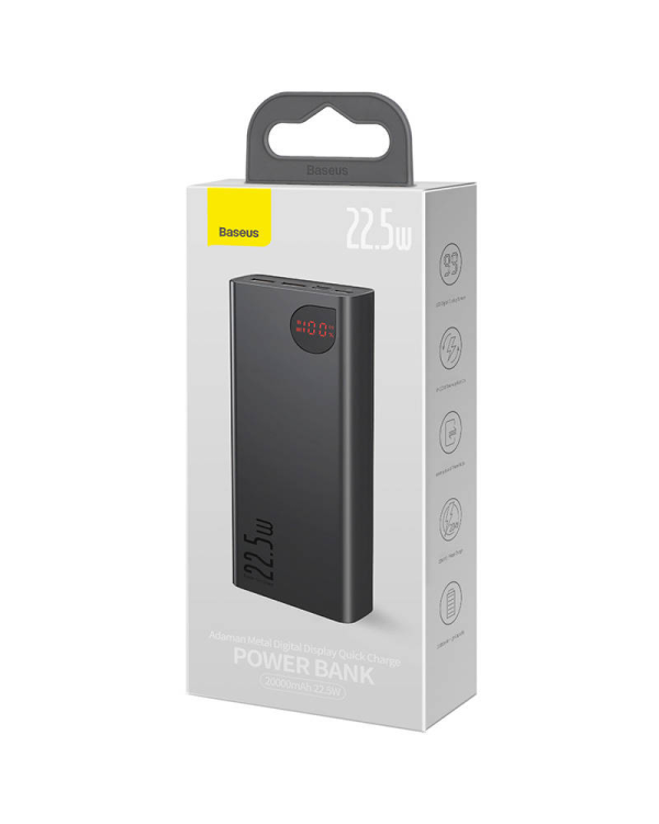 Powerbank Baseus Adaman Metal, 20000mAh, 22.5W (black)