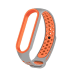 Fusion dots ремешок для часов Xiaomi Mi Band 3 / Mi Band 4 серый - оранжевый