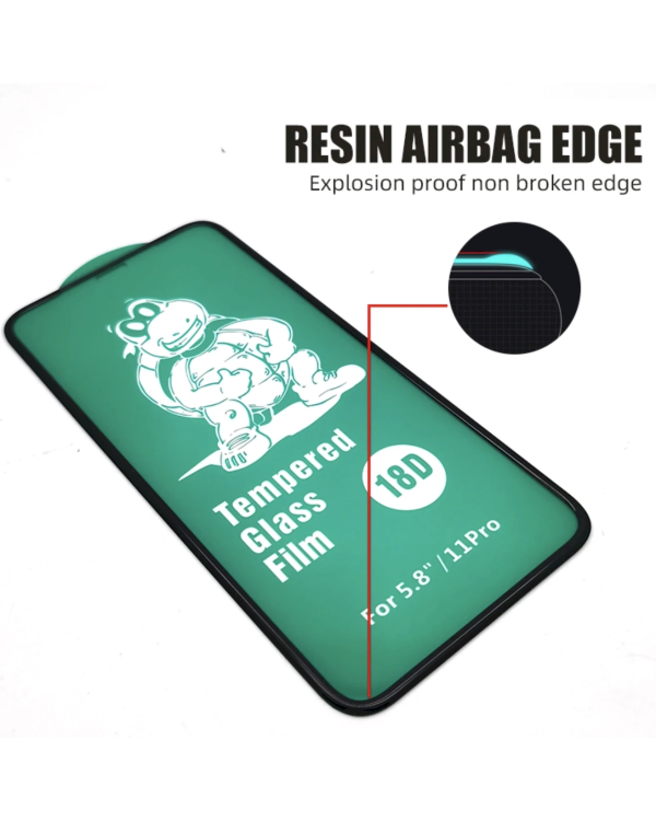 Fusion Full Glue 18D Tempered Glass Защитное стекло для экрана Apple iPhone 12 / 12 Pro Черное