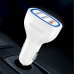 Dudao universal Car Charger 3x USB Quick Charge 3.0 QC3.0 2.4A 18W white (R7S white)