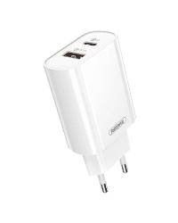 Remax USB / USB charger Type C 18W Power Delivery Quick Charge white (RP-U37 set white)