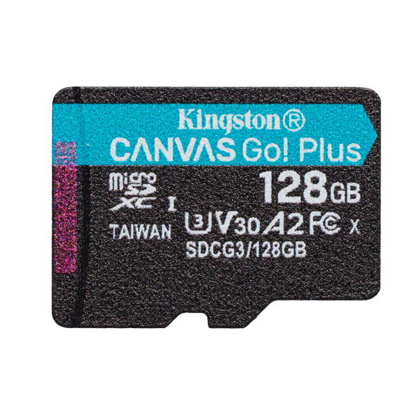 Kingston memory card 128GB microSDXC Canvas Go! Plus cl. 10 UHS-I 170 MB|s + adapter