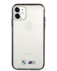 BMHCN61MBTOK BMW M Metallic Black Edges Hard Case for iPhone 11 Transparent