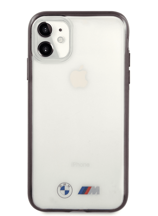 Обложка книги «BMHCN61MBTOK BMW M Metallic Black Edges Hard Case for iPhone 11 Transparent»