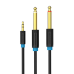 Vention BACBD Male TRS 3.5mm to 2x Male 6.35mm Audio Cable 0.5m Black