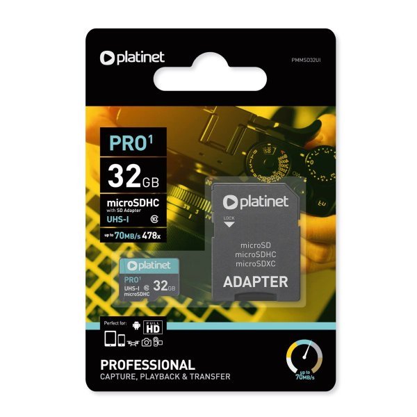 Platinet PRO1 32GB Micro SDHX Class 10 Карта Памяти для Устройств Platinet PRO1 32GB Micro SDHX Class 10 Карта Памяти для Устройств