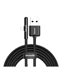 Baseus Mobile Game Elbow Cable USB Lightning with Nylon Braid 1.5A 2m black (CAL7C-B01)