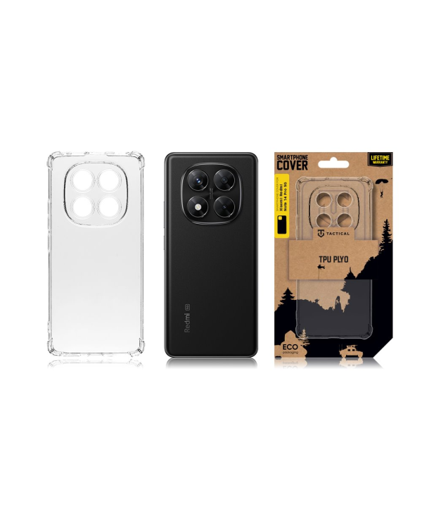 Tactical TPU Plyo Plyo Cover для Xiaomi Redmi Note 14 Pro 5G прозрачный