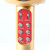 Goodbuy LED 360 караоке микрофон с динамиком bluetooth | 5 Вт | aux | голосовой модулятор | USB | Micro SD золотой цвет