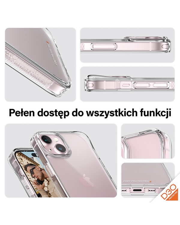 PanzerGlass Bundle 3in1 iPhone 15 6.1" D3O Hardcase + Screen Protector UWF+ Lens 1136+1172+2809