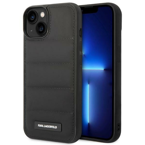 Обложка книги «Karl Lagerfeld Quilted Puffy Metal Logo Case for iPhone 14 Black»