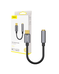 Baseus L54 Audio Adapter USB-C + mini jack 3,5mm (Black+Gray)