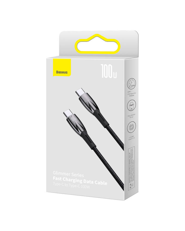USB-C cable for USB-C Baseus Glimmer Series, 100W, 1m (Black)