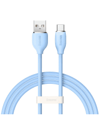 Baseus cable, USB cable - USB Type C 100W 1.2 m long Jelly Liquid Silica Gel - blue