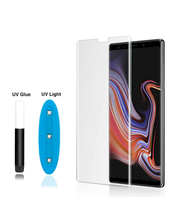 Fusion UV 9H Защитное стекло + Эко Клей + Лампа для экрана Samsung N950 Galaxy Note 8