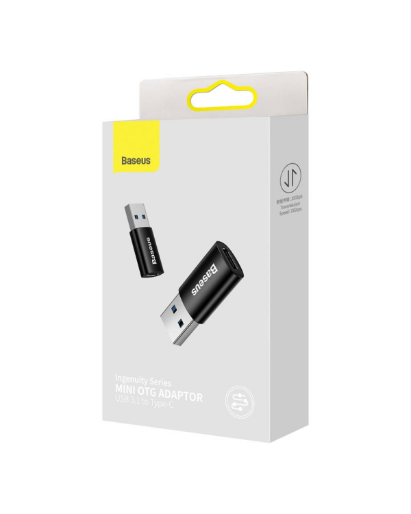 Baseus Ingenuity Переходник USB-A на USB-C OTG (черный)