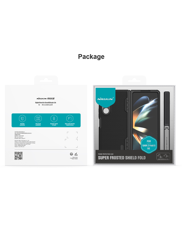 Дополнительное изображение книги «Nillkin Super Frosted FOLD Stand Back Cover for Samsung Galaxy Z Fold 5 Black»