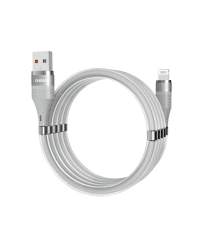 Dudao self-organizing magnetic USB - Lightning cable 5 A 1 m light gray (L1xsL light gray)