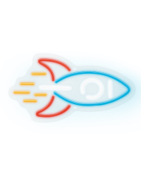 Neon PLEXI LED ROCKET multicolor NNE18 Neolia