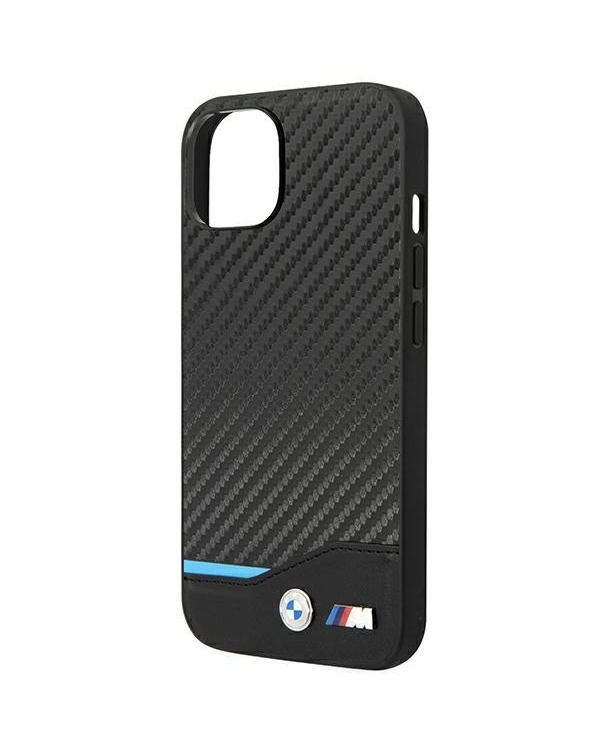 Etui BMW BMHCP14M22NBCK iPhone 14 Plus | 15 Plus 6,7" czarny|black Leather Carbon