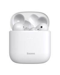 Baseus Encok W06 TWS headphones, Bluetooth 5.0, aptX, inductive charging (white)
