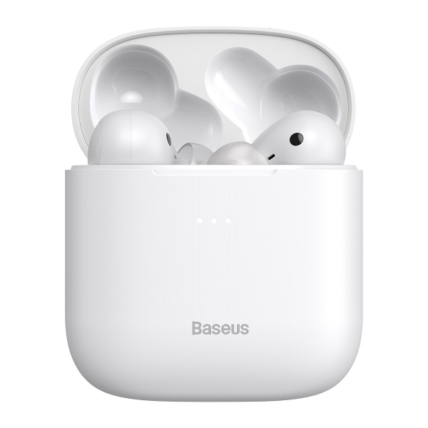 Baseus Encok W06 TWS headphones, Bluetooth 5.0, aptX, inductive charging (white)
