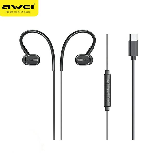 Обложка книги «AWEI słuchawki stereo TC-6 USB-C czarny|black»