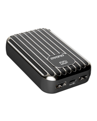 Dudao power bank 10000 mAh 2x USB / USB Typ C / micro USB 2 A with LED display black (K11Pro-B)